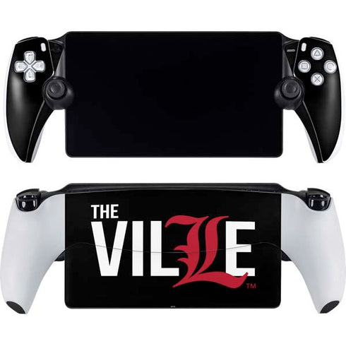 University of Louisville Black Background PlayStation Portal Remote Player Skin
