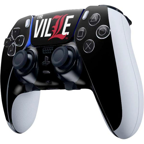 University of Louisville Black Background PS5 DualSense Edge Pro Controller Skin
