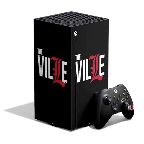 University of Louisville Black Background Xbox Series X Bundle Skin