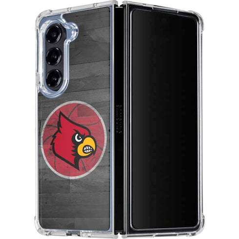 University of Louisville Cardinals Basketball Galaxy Z Fold5 5G Clear Case