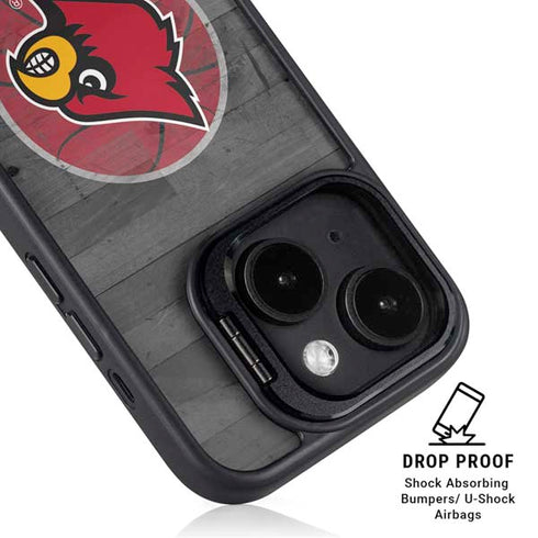 University of Louisville Cardinals Basketball iPhone 14 Kickstand Case