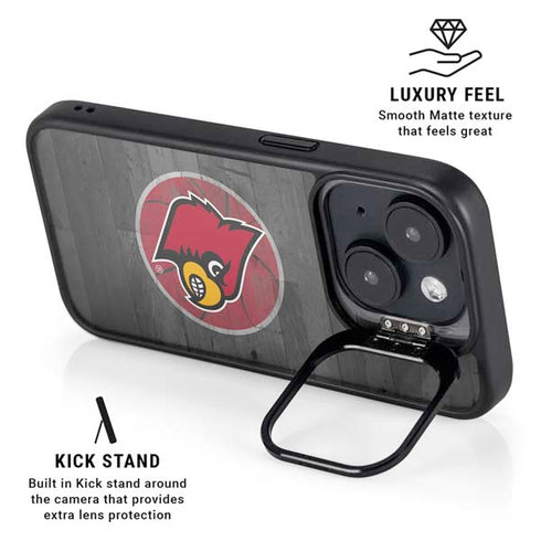 University of Louisville Cardinals Basketball iPhone 15 Kickstand Case