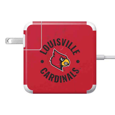 University of Louisville Cardinals Faded 85W Power Adapter (15 and 17 inch MacBook Pro Charger) Skin