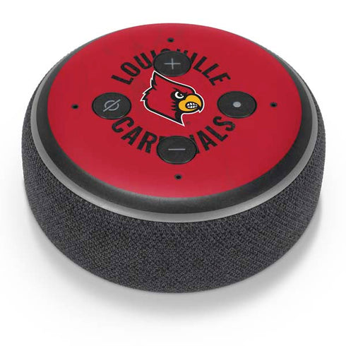 University of Louisville Cardinals Faded Amazon Echo Dot Skin