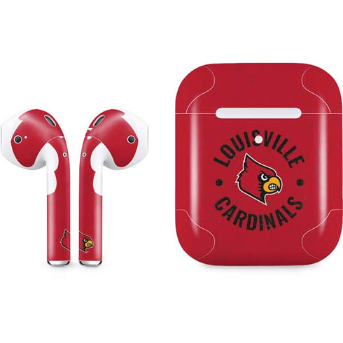 University of Louisville Cardinals Faded Apple AirPods 2 Skin