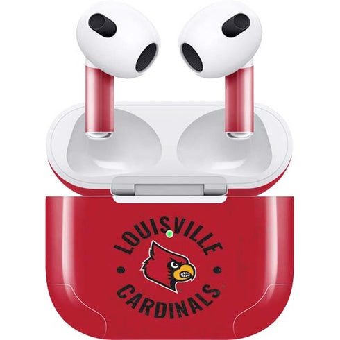 University of Louisville Cardinals Faded Apple AirPods (3rd Gen 2021) Skin
