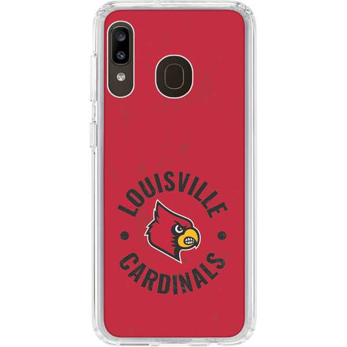 University of Louisville Cardinals Faded Galaxy A20 Clear Case