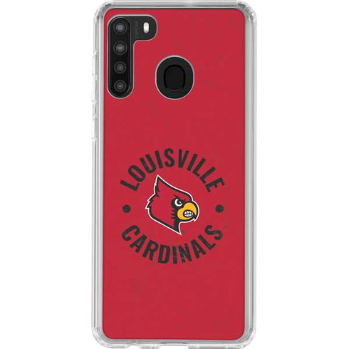 University of Louisville Cardinals Faded Galaxy A21 Clear Case