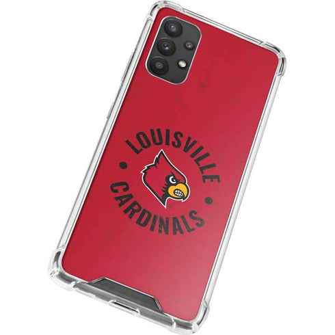 University of Louisville Cardinals Faded Galaxy A32 5G Clear Case