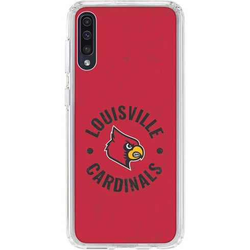 University of Louisville Cardinals Faded Galaxy A50 Clear Case