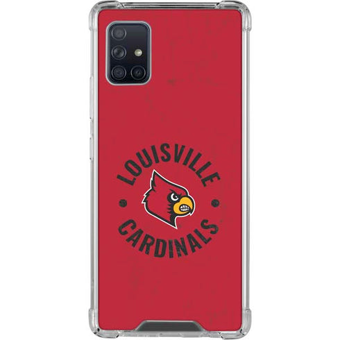 University of Louisville Cardinals Faded Galaxy A51 5G Clear Case