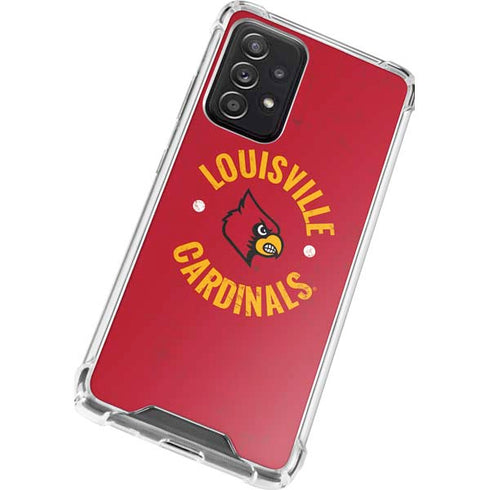 University of Louisville Cardinals Faded Galaxy A52 5G Clear Case