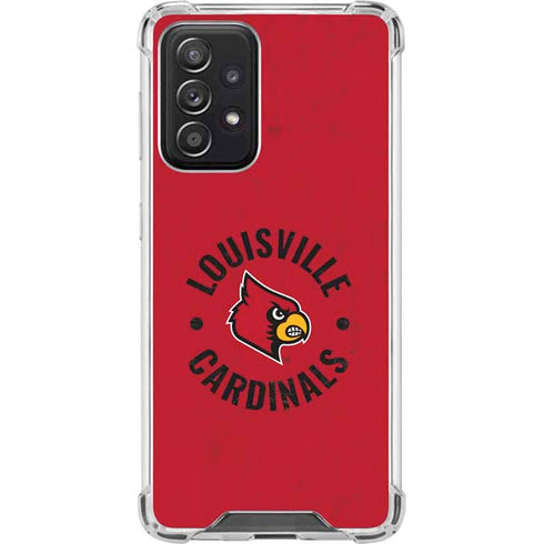 University of Louisville Cardinals Faded Galaxy A52 5G Clear Case
