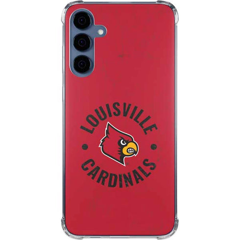 University of Louisville Cardinals Faded Galaxy A55 5G Clear Case