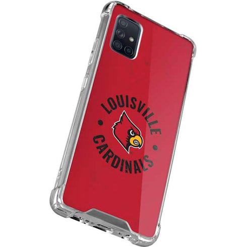University of Louisville Cardinals Faded Galaxy A71 5G Clear Case