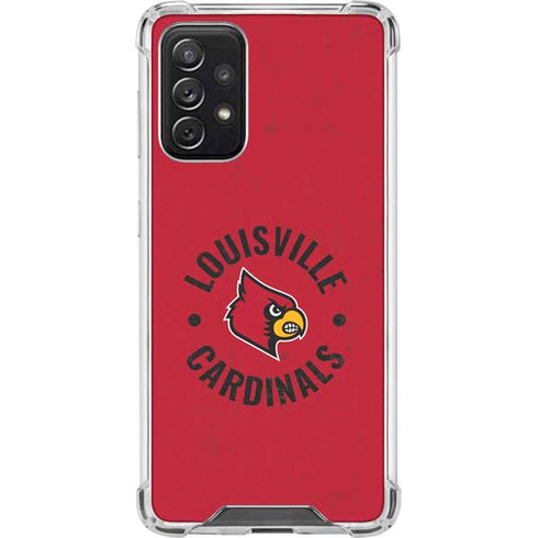 University of Louisville Cardinals Faded Galaxy A72 5G Clear Case
