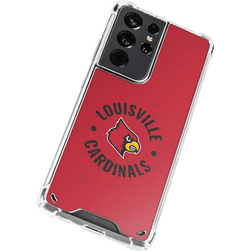 University of Louisville Cardinals Faded Galaxy S21 Ultra 5G Clear Case