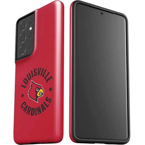 University of Louisville Cardinals Faded Galaxy S21 Ultra 5G Pro Case
