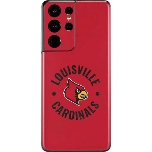 University of Louisville Cardinals Faded Galaxy S21 Ultra 5G Skin
