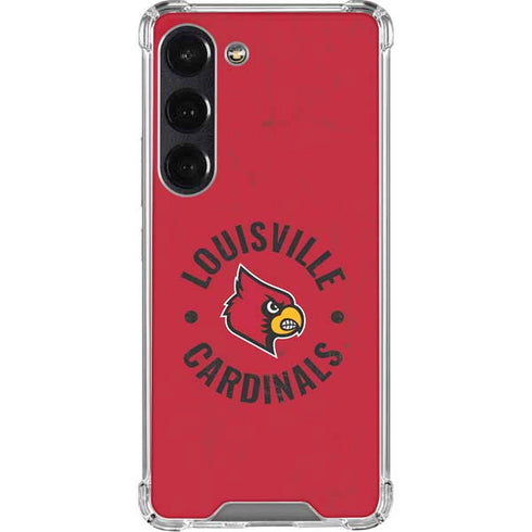 University of Louisville Cardinals Faded Galaxy S23 Clear Case