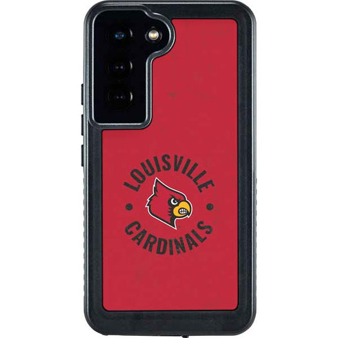 University of Louisville Cardinals Faded Galaxy S23 Waterproof Case