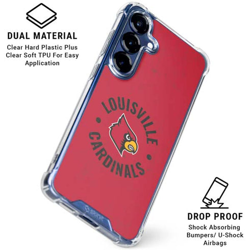 University of Louisville Cardinals Faded Galaxy S25 Plus Clear Case