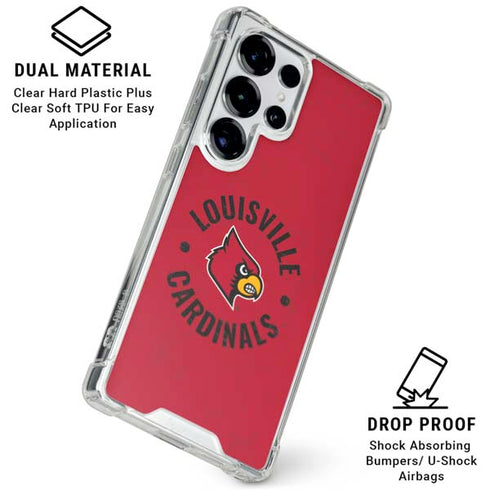 University of Louisville Cardinals Faded Galaxy S25 Ultra Clear Case