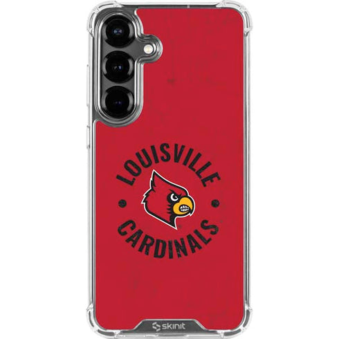 University of Louisville Cardinals Faded Galaxy S26 Plus Clear Case