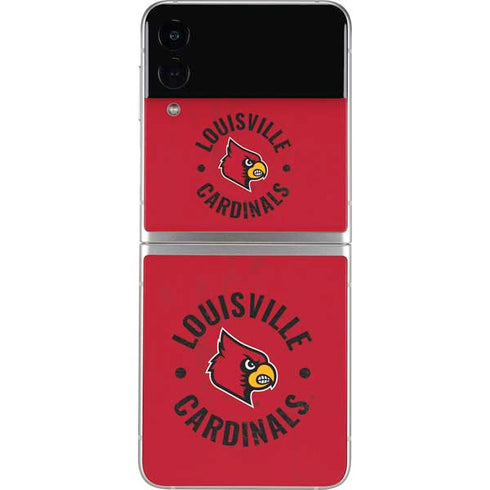 University of Louisville Cardinals Faded Galaxy Z Flip3 5G Skin
