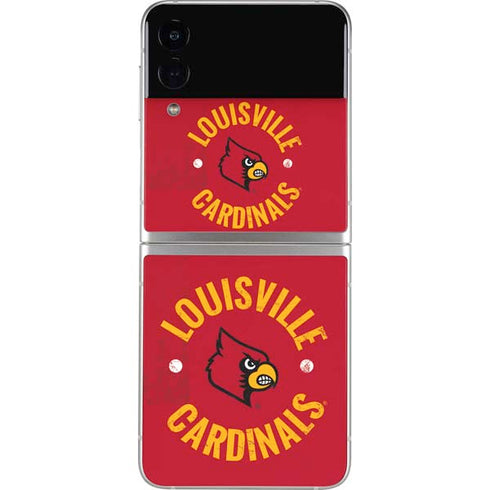 University of Louisville Cardinals Faded Galaxy Z Flip4 5G Skin
