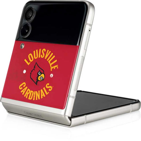 University of Louisville Cardinals Faded Galaxy Z Flip4 5G Skin