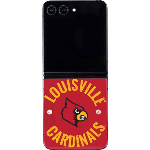 University of Louisville Cardinals Faded Galaxy Z Flip5 5G Skin