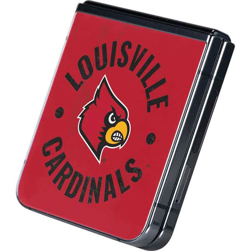 University of Louisville Cardinals Faded Galaxy Z Flip5 5G Skin
