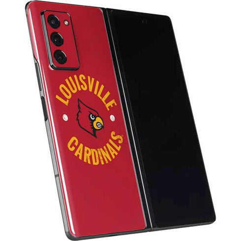University of Louisville Cardinals Faded Galaxy Z Fold2 5G Skin