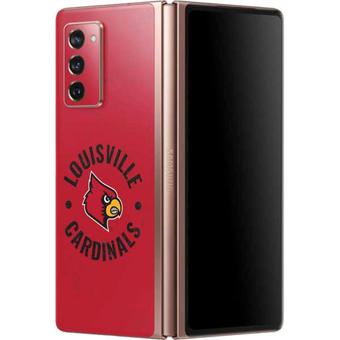 University of Louisville Cardinals Faded Galaxy Z Fold2 5G Skin