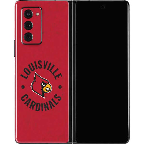 University of Louisville Cardinals Faded Galaxy Z Fold2 5G Skin
