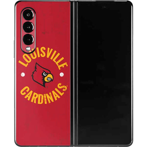 University of Louisville Cardinals Faded Galaxy Z Fold3 5G Skin