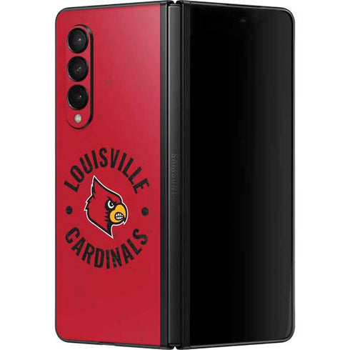 University of Louisville Cardinals Faded Galaxy Z Fold3 5G Skin