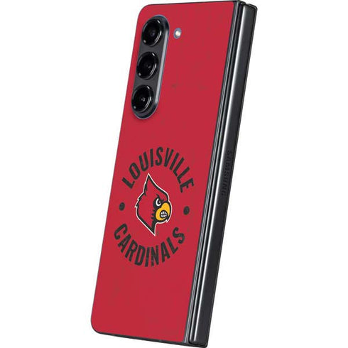 University of Louisville Cardinals Faded Galaxy Z Fold5 5G Skin