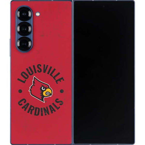 University of Louisville Cardinals Faded Galaxy Z Fold6 Skin