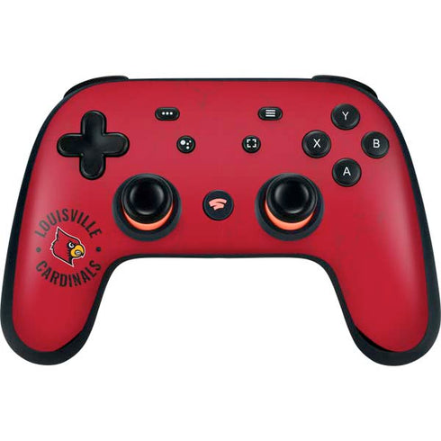 University of Louisville Cardinals Faded Google Stadia Controller Skin