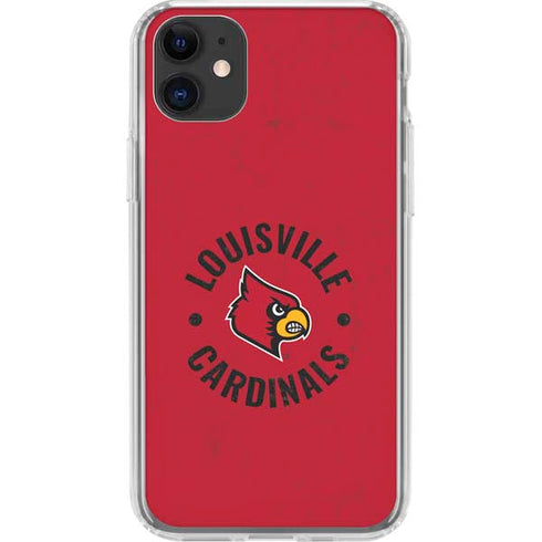 University of Louisville Cardinals Faded iPhone 11 Clear Case