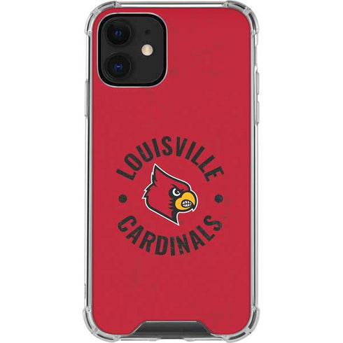University of Louisville Cardinals Faded iPhone 12 Clear Case