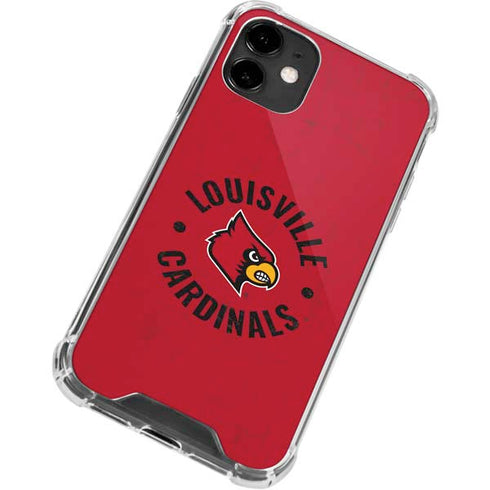 University of Louisville Cardinals Faded iPhone 12 Clear Case