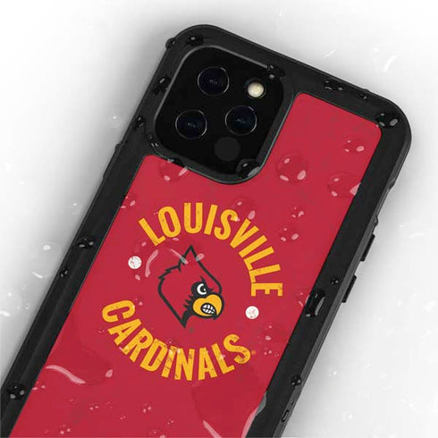 University of Louisville Cardinals Faded iPhone 12 Pro Waterproof Case