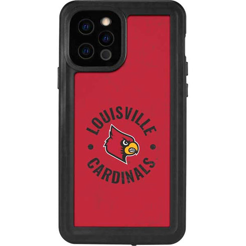 University of Louisville Cardinals Faded iPhone 12 Pro Waterproof Case