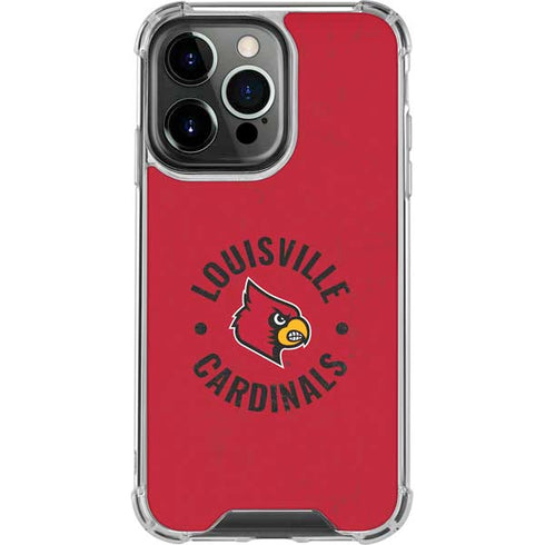 University of Louisville Cardinals Faded iPhone 13 Pro Clear Case