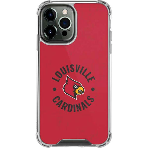 University of Louisville Cardinals Faded iPhone 13 Pro Max Clear Case