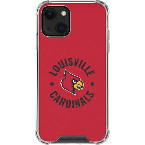 University of Louisville Cardinals Faded iPhone 14 Clear Case