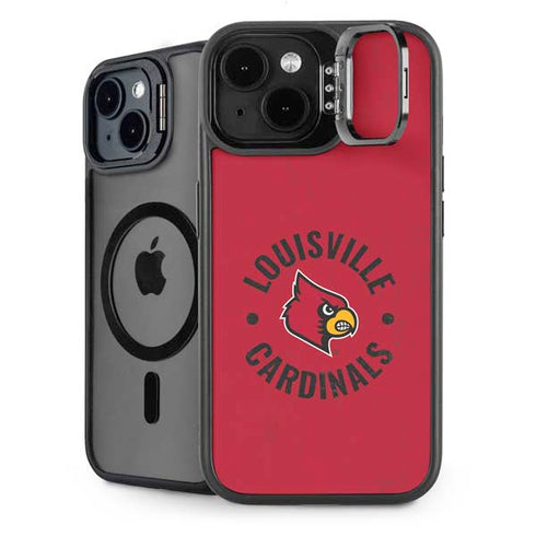 University of Louisville Cardinals Faded iPhone 14 Plus Kickstand Case